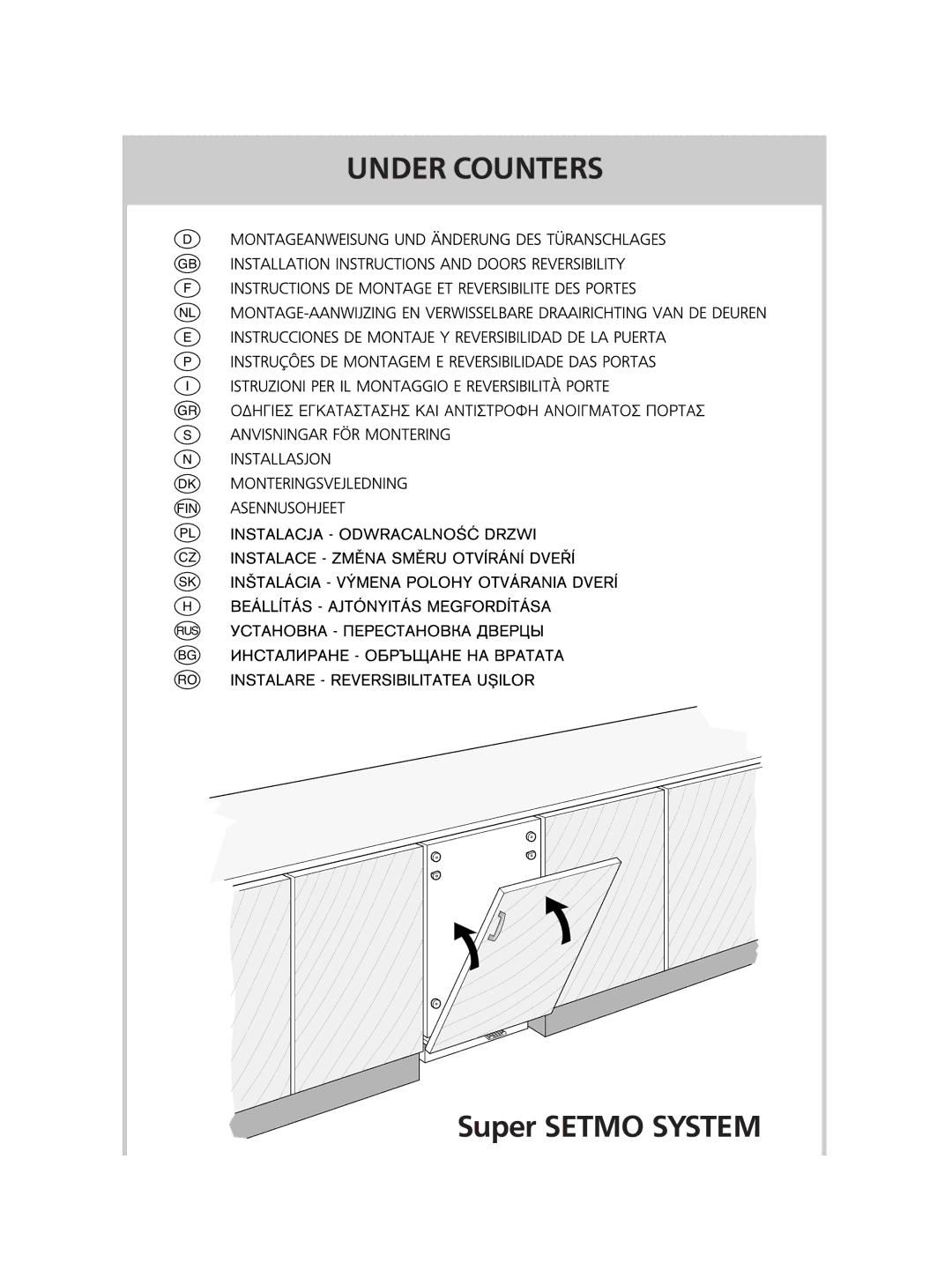 CDA FW350 manual Under Counters 