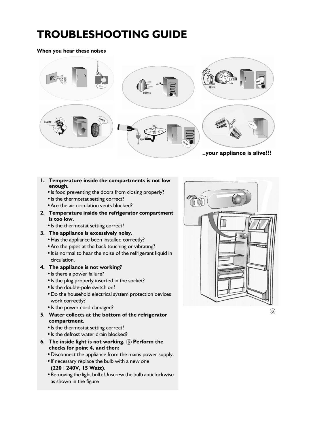 CDA FW550 manual Your appliance is alive 