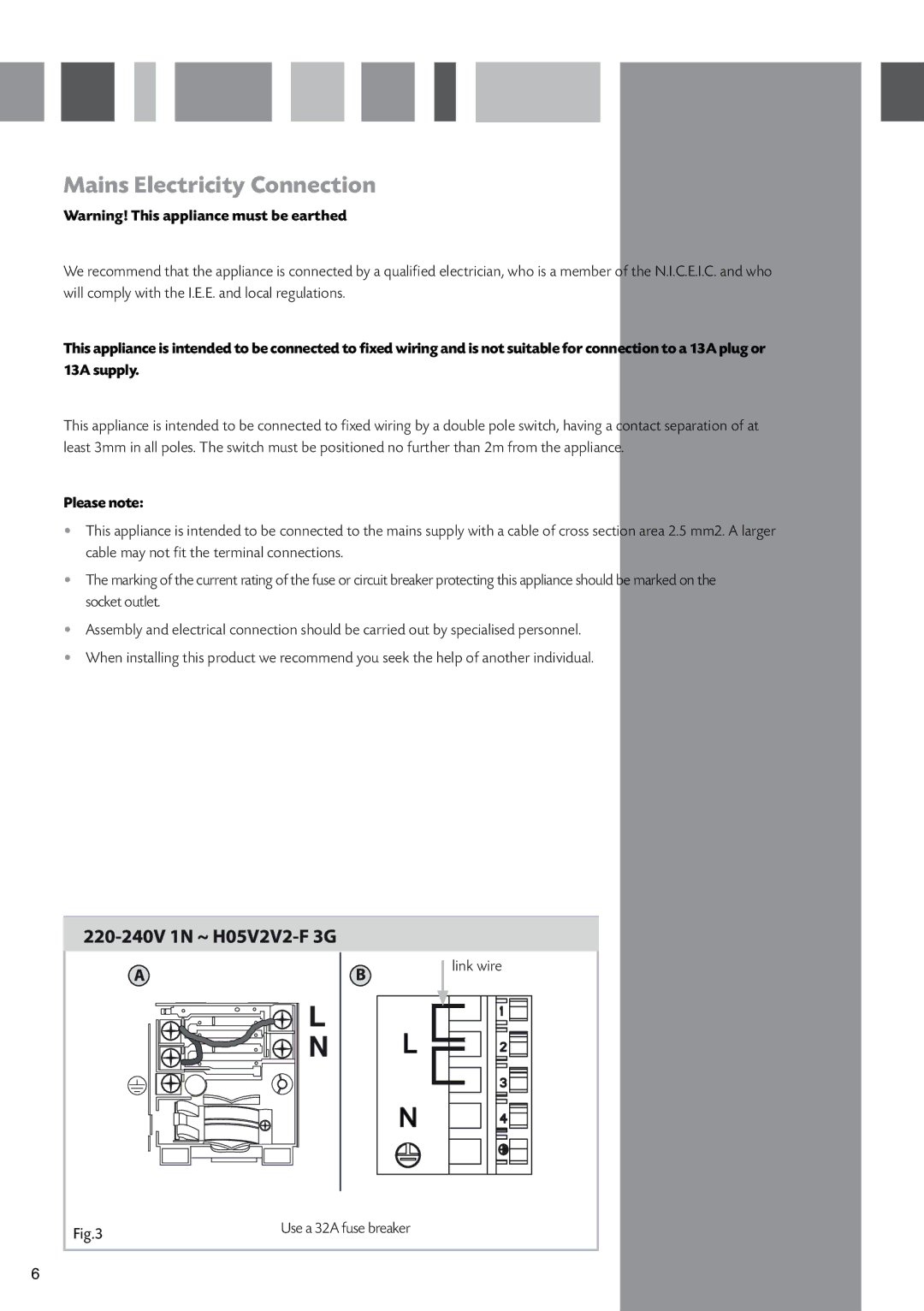 CDA HCC570 manual Mains Electricity Connection, Please note 