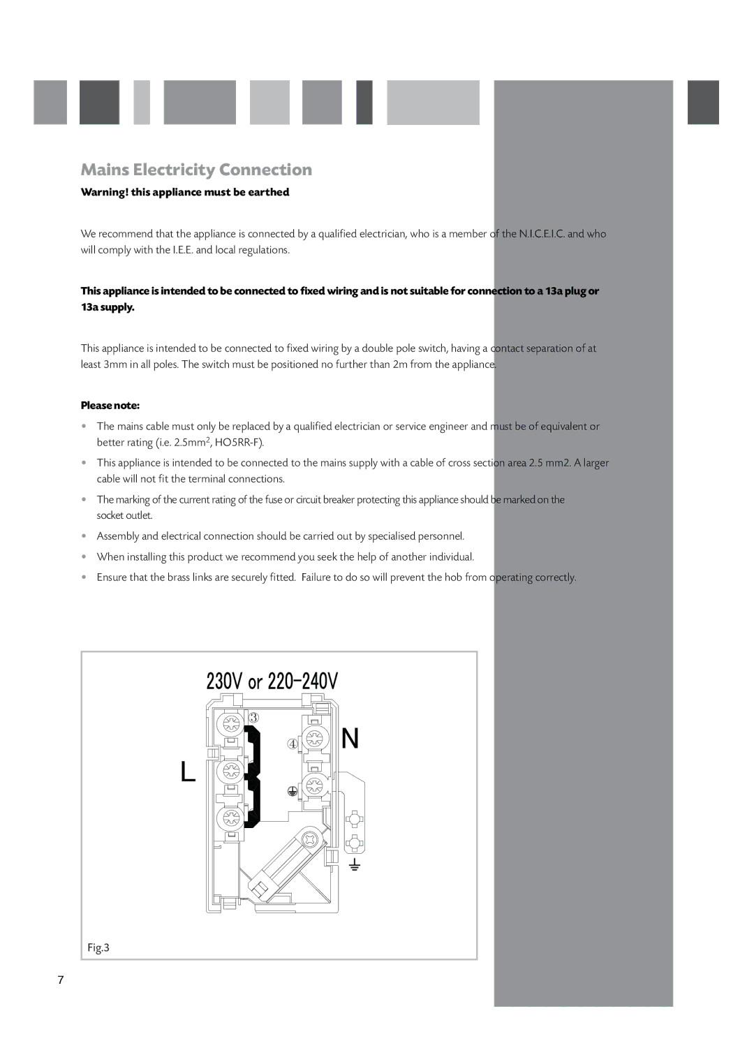 CDA HCC662 manual Mains Electricity Connection 