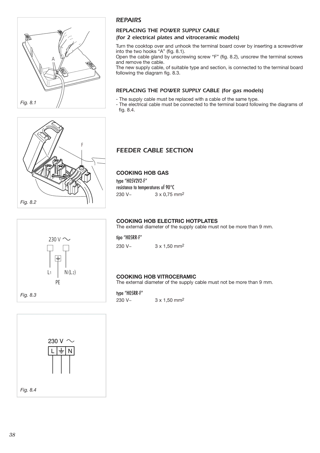 CDA HCE340 manual Repairs, Feeder Cable Section 