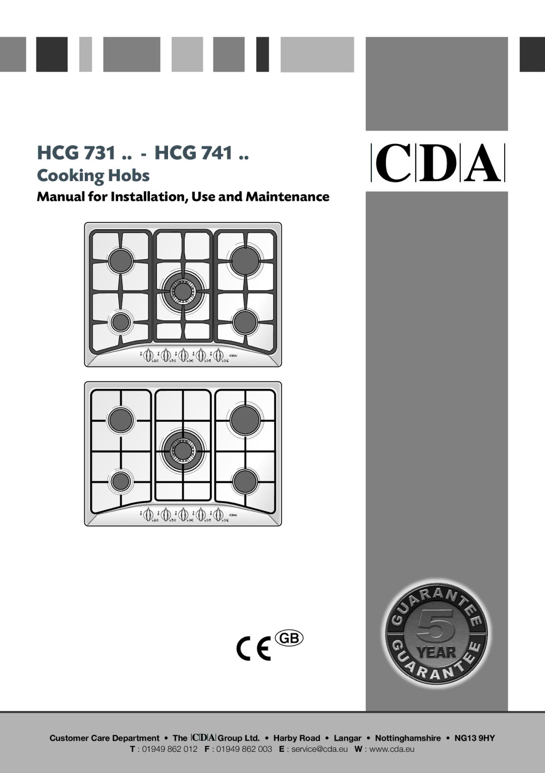 CDA HCG 741 manual HCG 731 .. HCG 