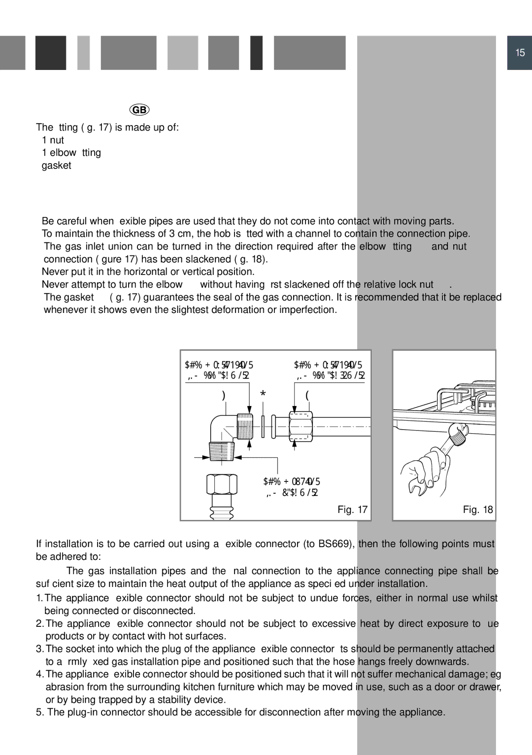 CDA HCG 931 manual Gas connection, Connection to the Gas Supply, Cylindrical, Is a leak, tighten the fitting 