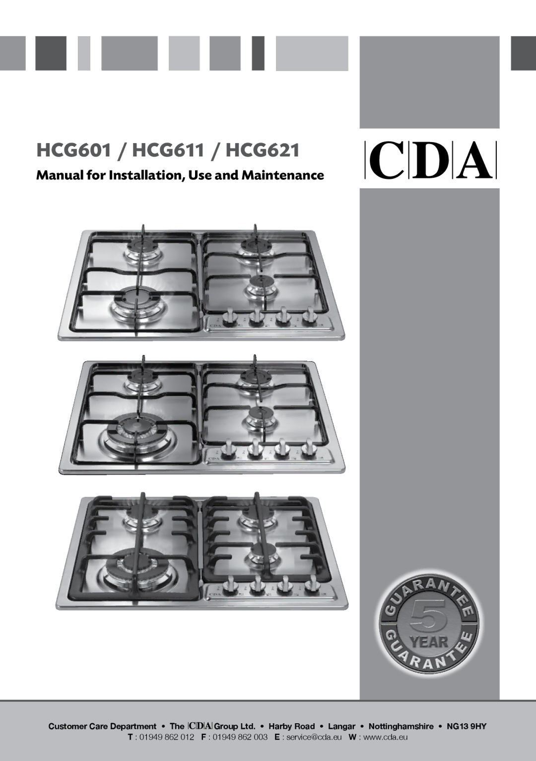 CDA manual HCG601 / HCG611 / HCG621 