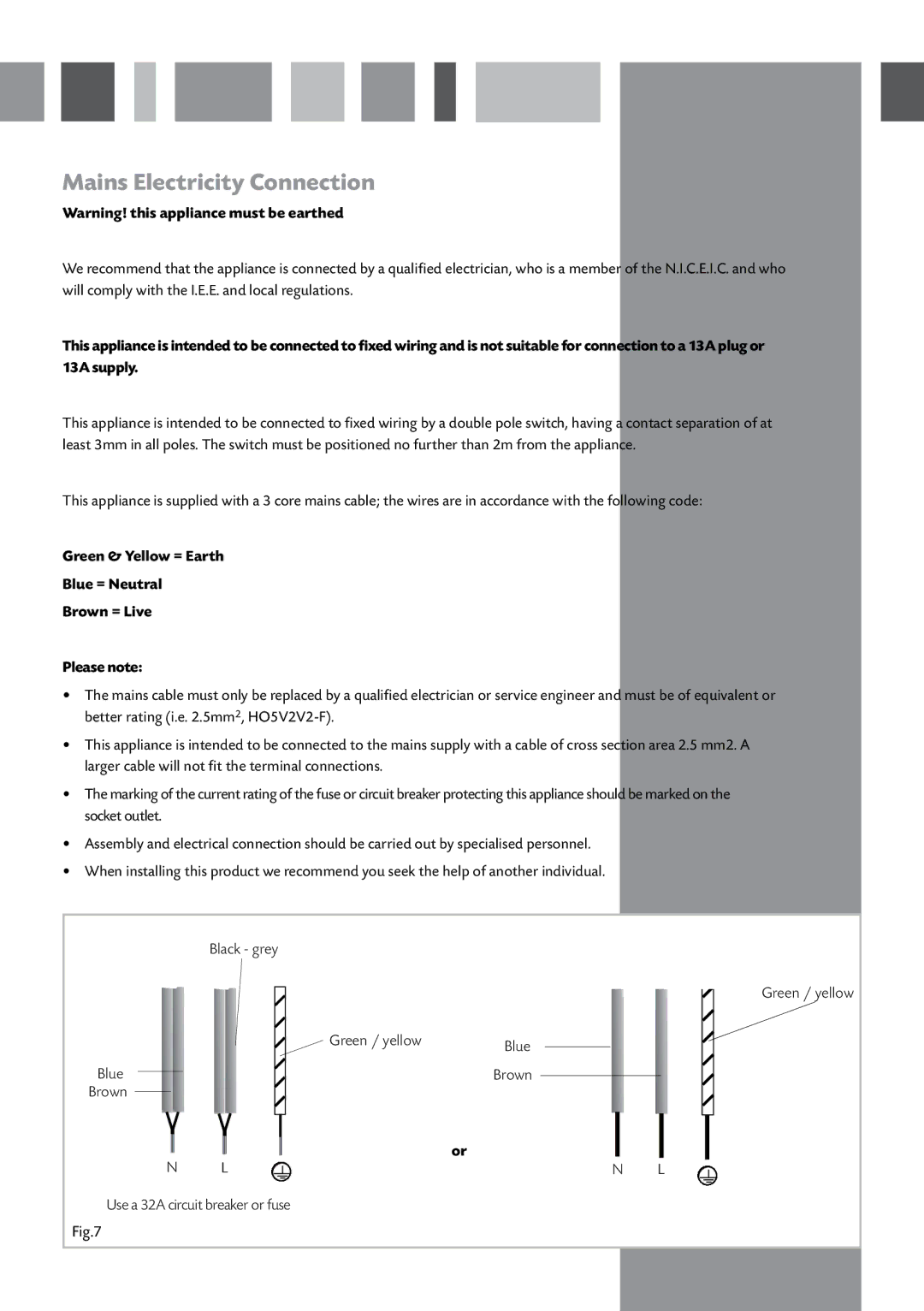 CDA HCN610 manual Mains Electricity Connection 