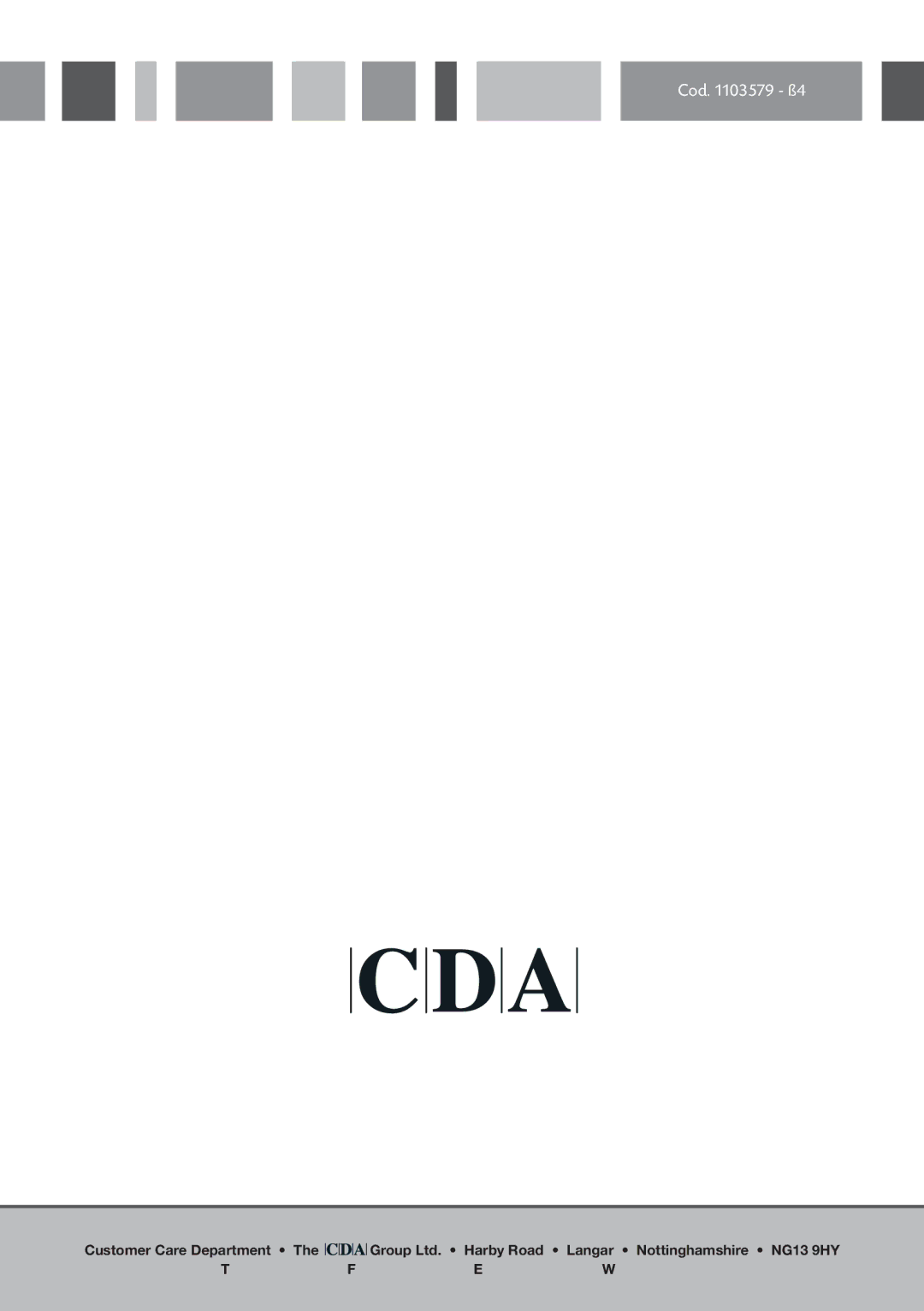 CDA HVC 32 manual Cod ß4 