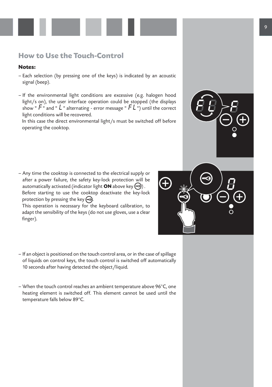 CDA HVC 32 manual How to Use the Touch-Control 