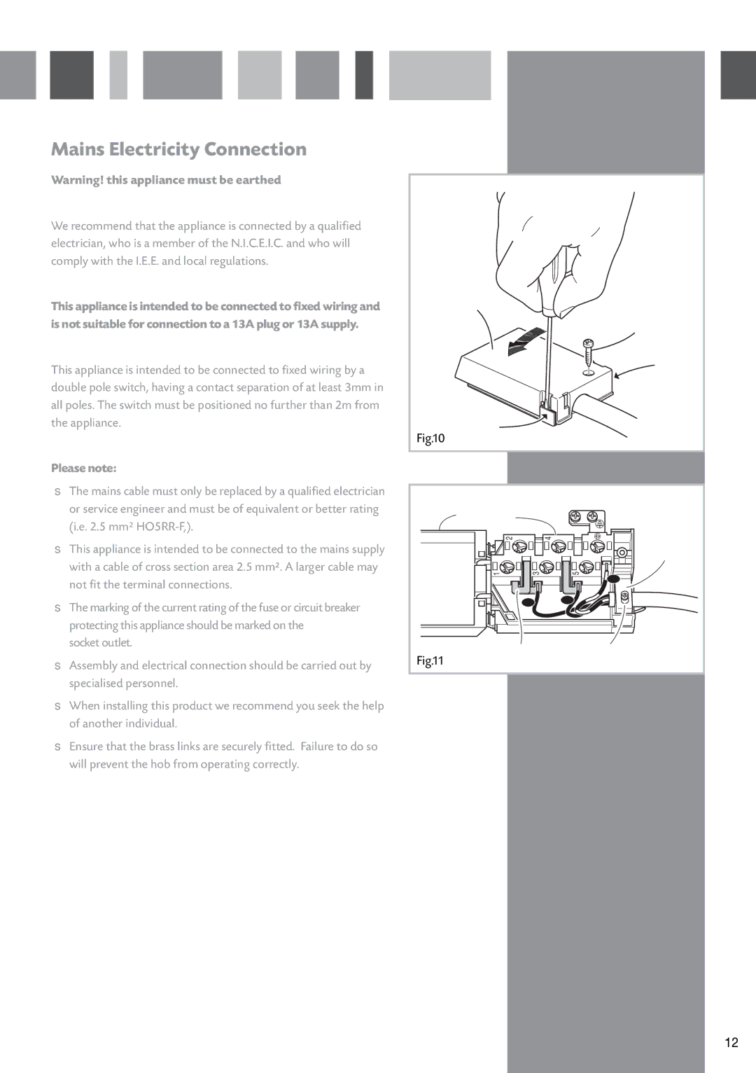 CDA HVC65 manual Mains Electricity Connection, Please note 