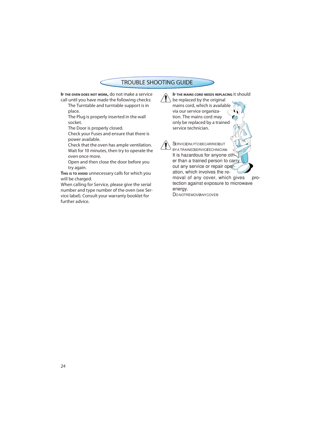 CDA MV440 manual Trouble Shooting Guide 