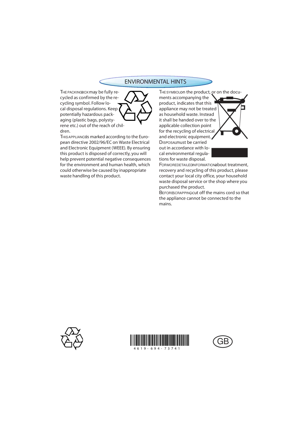 CDA MV440 manual Environmental Hints 