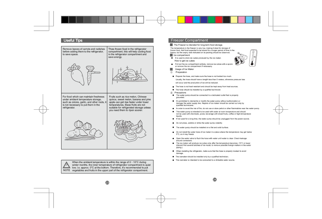 CDA PC85SC user manual Useful Tips, Freezer Compartment 