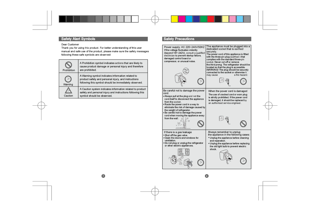 CDA PC85SC user manual Safety Alert Symbols Safety Precautions 