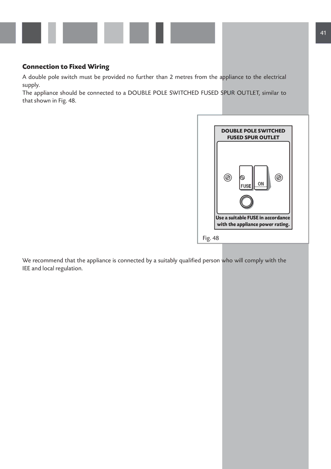 CDA RC 9021 manual Connection to Fixed Wiring 