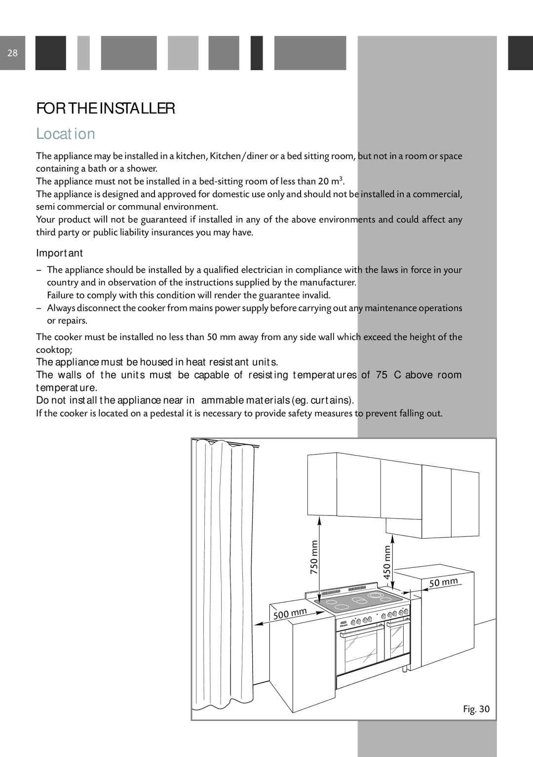 CDA RC 9620 manual For the Installer, Location 