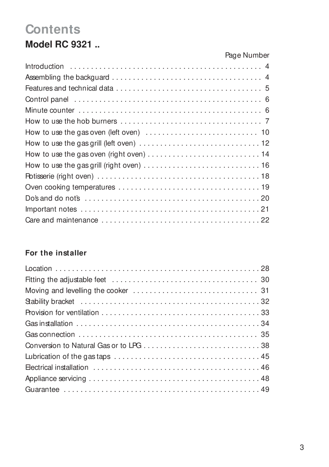 CDA RC9321 manual Contents 