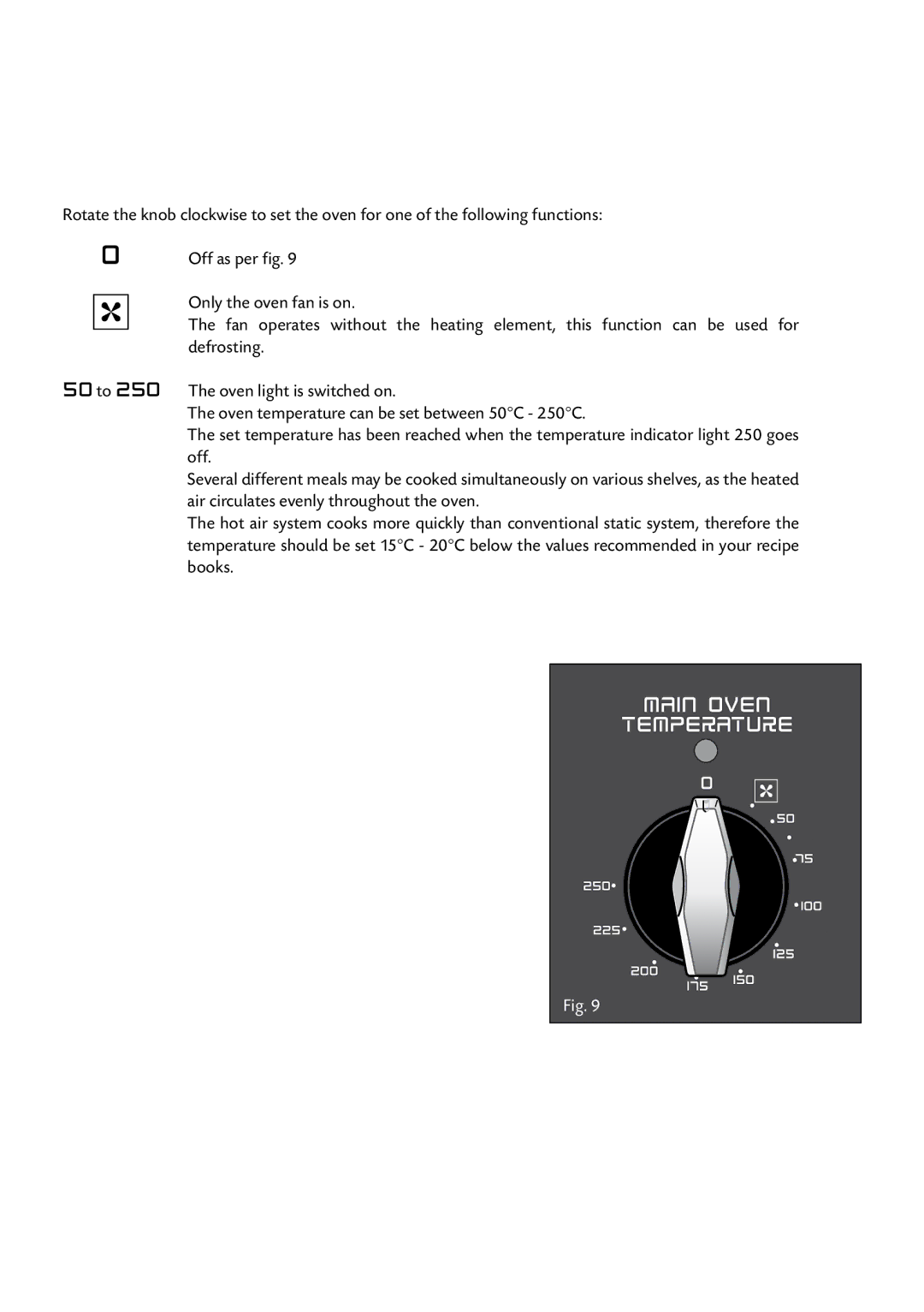 CDA RV 701 SS manual Switch and the Temperature Selector 