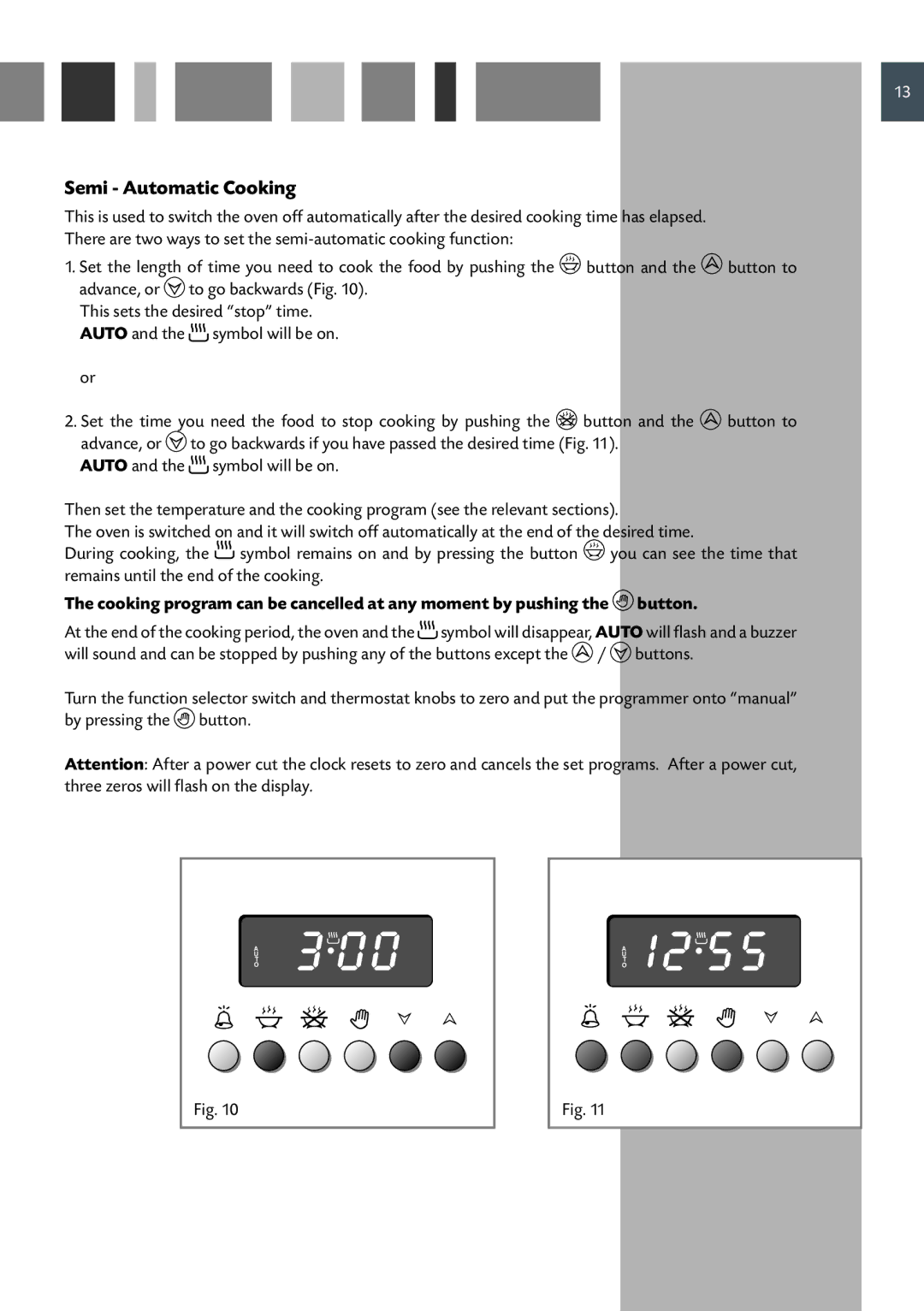 CDA SC220L, SC220R manual Semi Automatic Cooking 