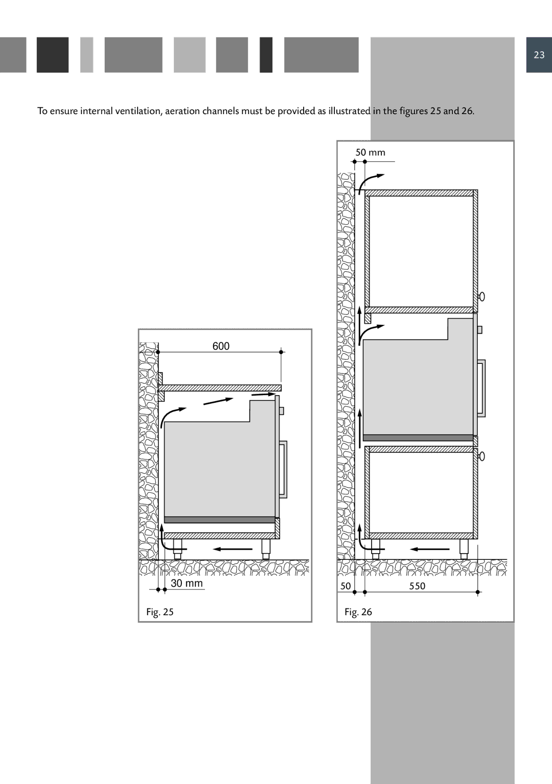 CDA SC220L, SC220R manual 30 mm 50 mm 550 