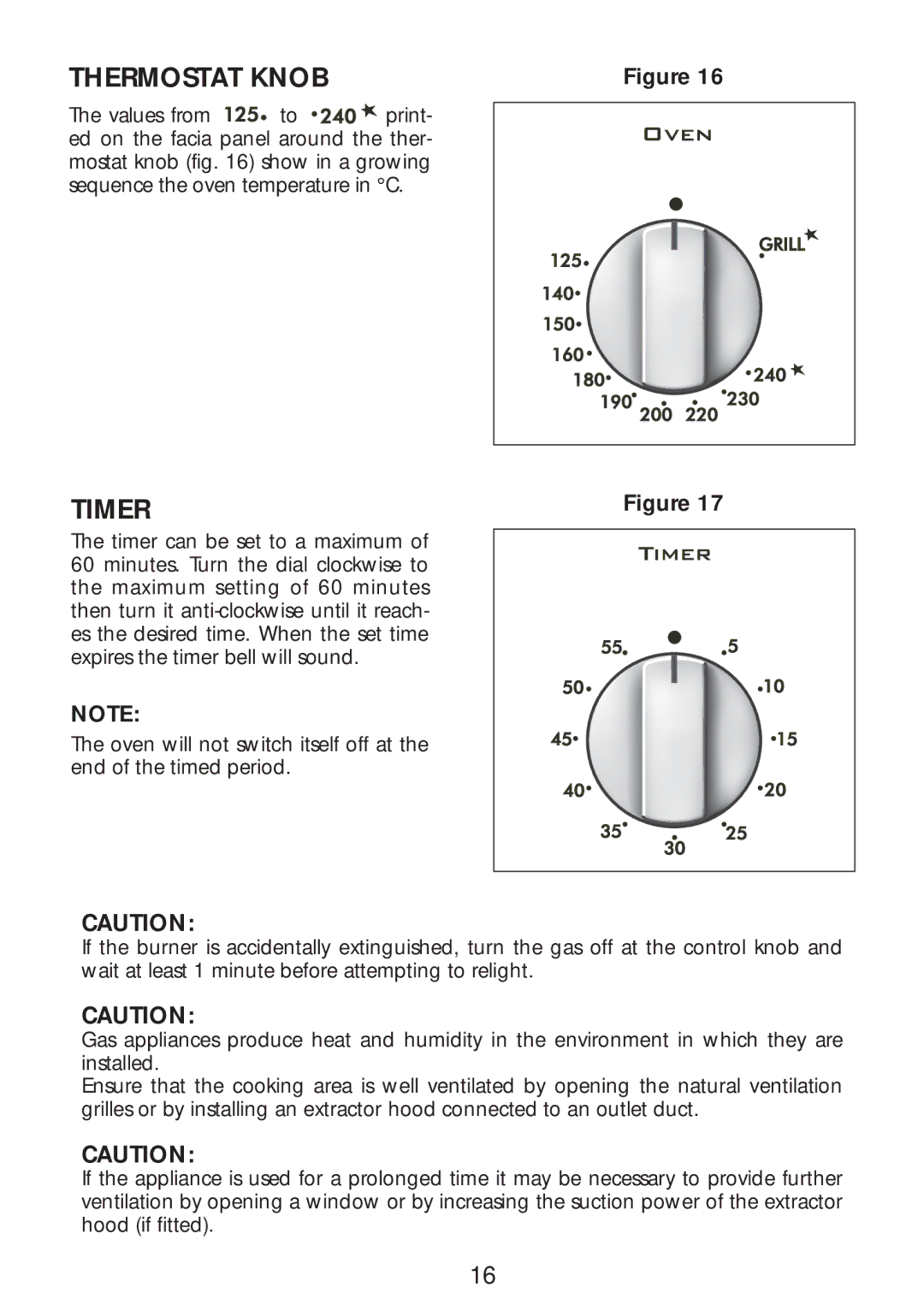 CDA SC309 manual Thermostat Knob, Timer 