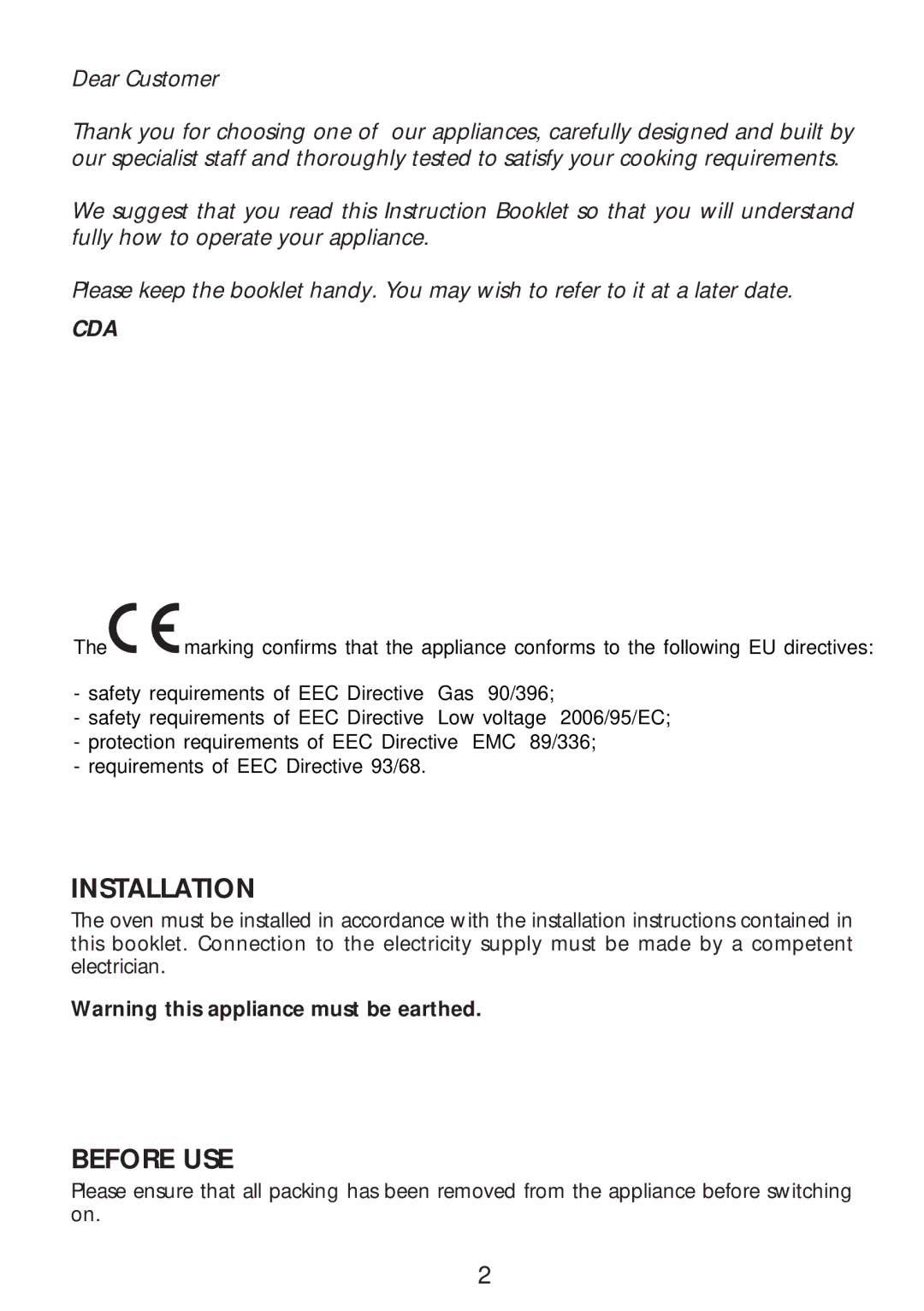 CDA SC309 manual Installation, Before USE 