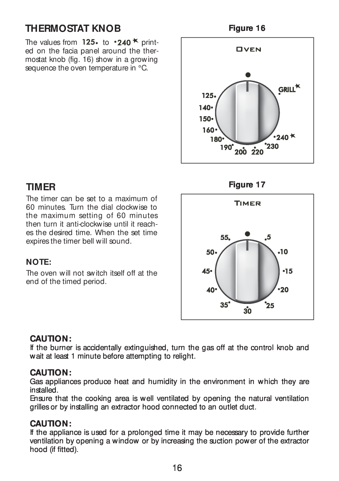 CDA SC309 manual Thermostat Knob, Timer 