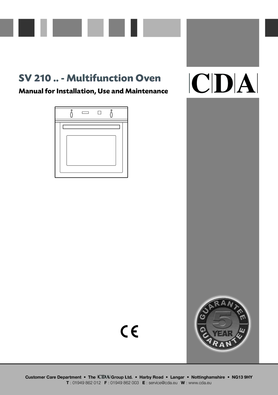 CDA manual SV 210 .. Multifunction Oven 