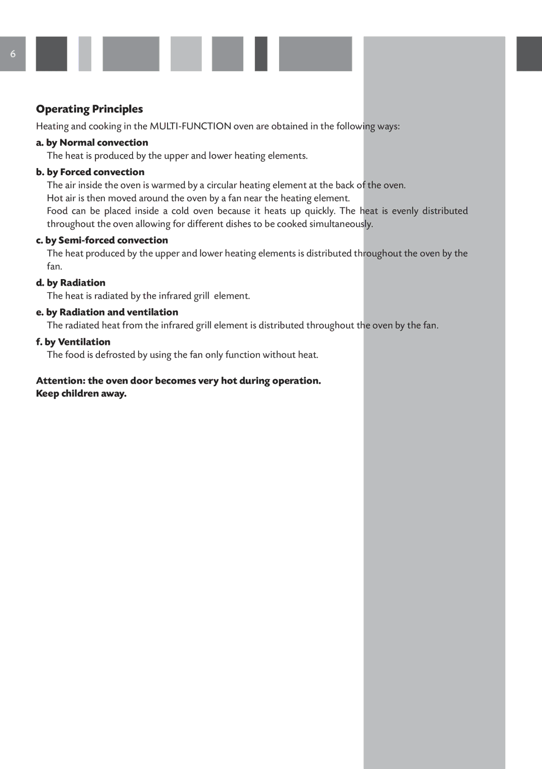 CDA SV 210 manual Operating Principles, By Forced convection 