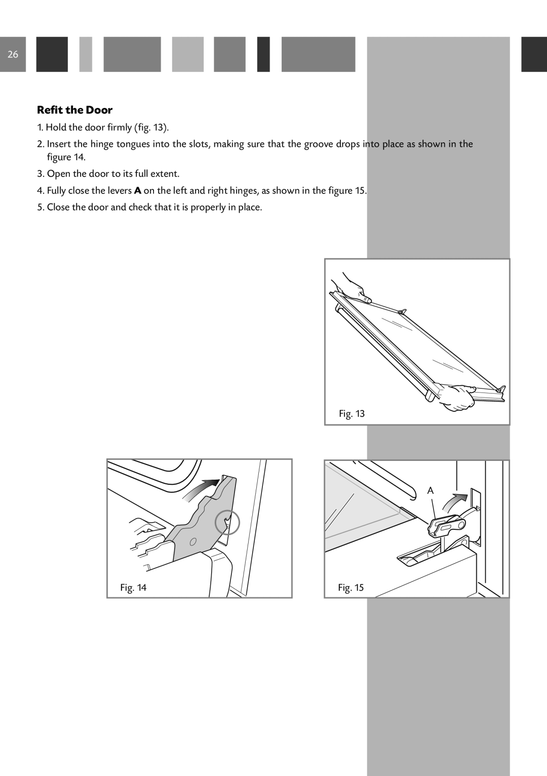 CDA SV 980 manual Refit the Door 