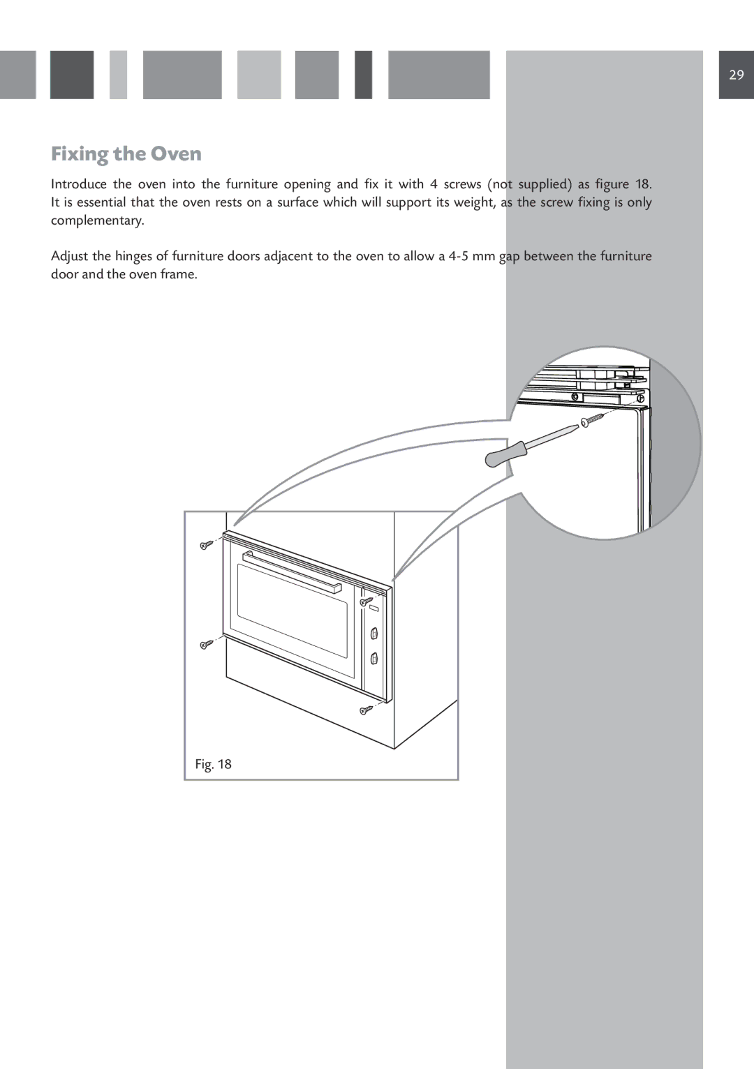 CDA SV 980 manual Fixing the Oven 