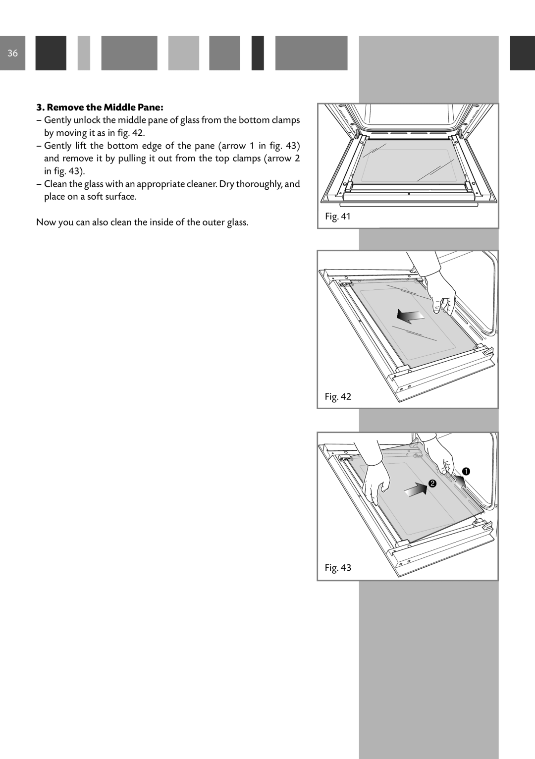 CDA SV100, SV150, SC610, SC220, SC210, 6Q5, SC510 manual Remove the Middle Pane 