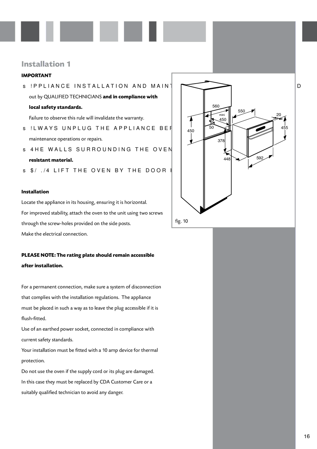 CDA SV410 manual Installation 