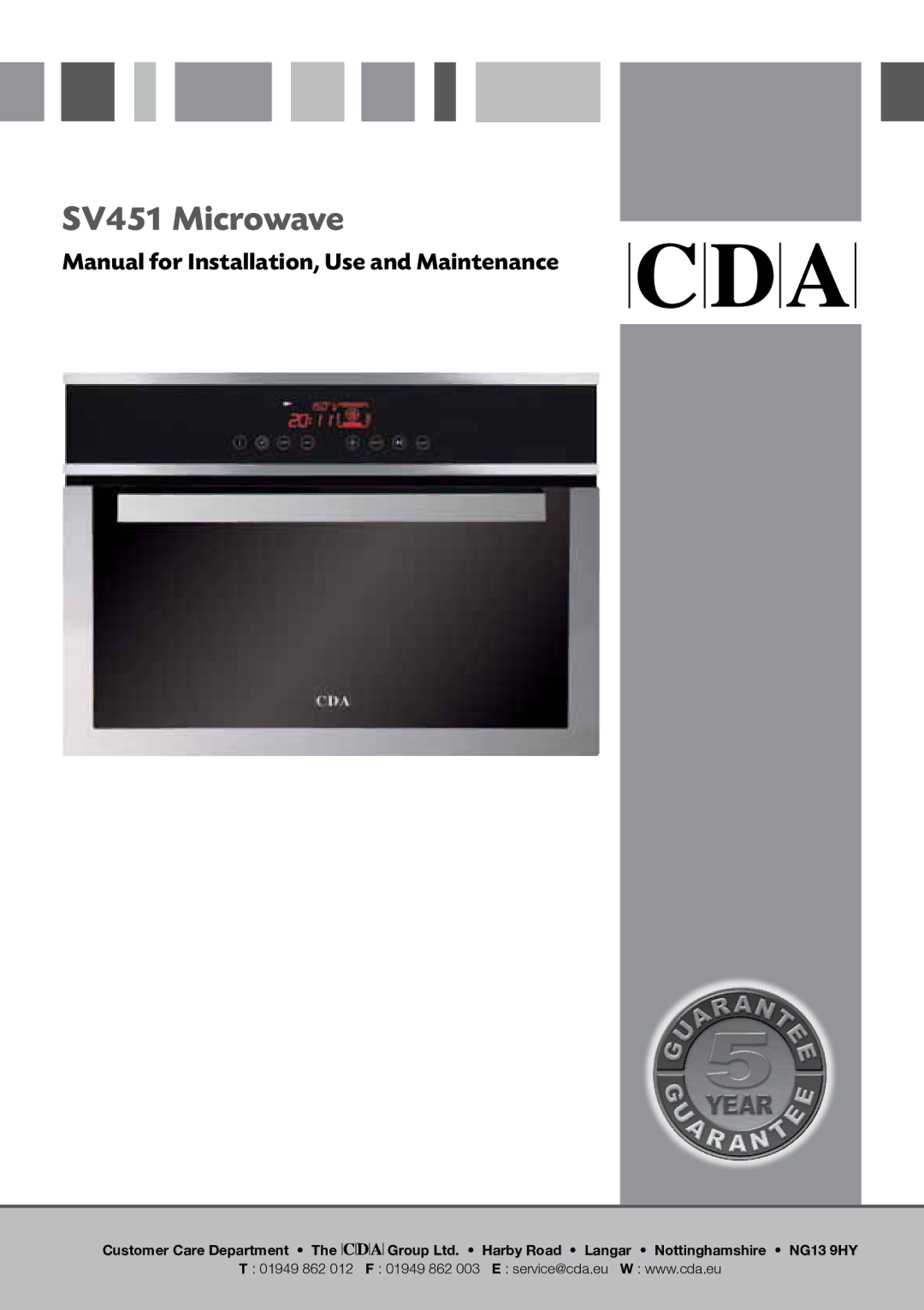 CDA manual SV451 Microwave 