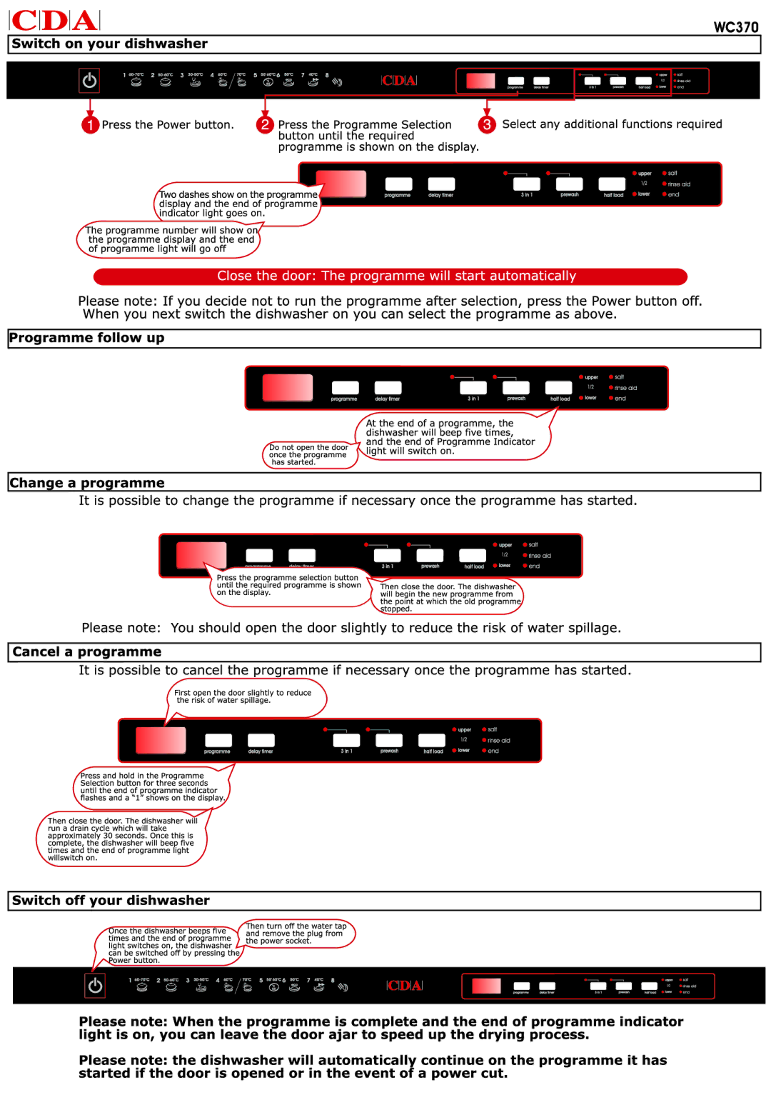 CDA WC370 manual 