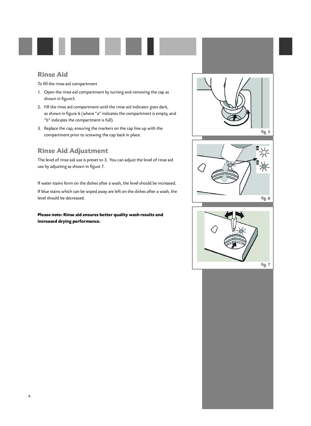 CDA WC430 manual Rinse Aid Adjustment 