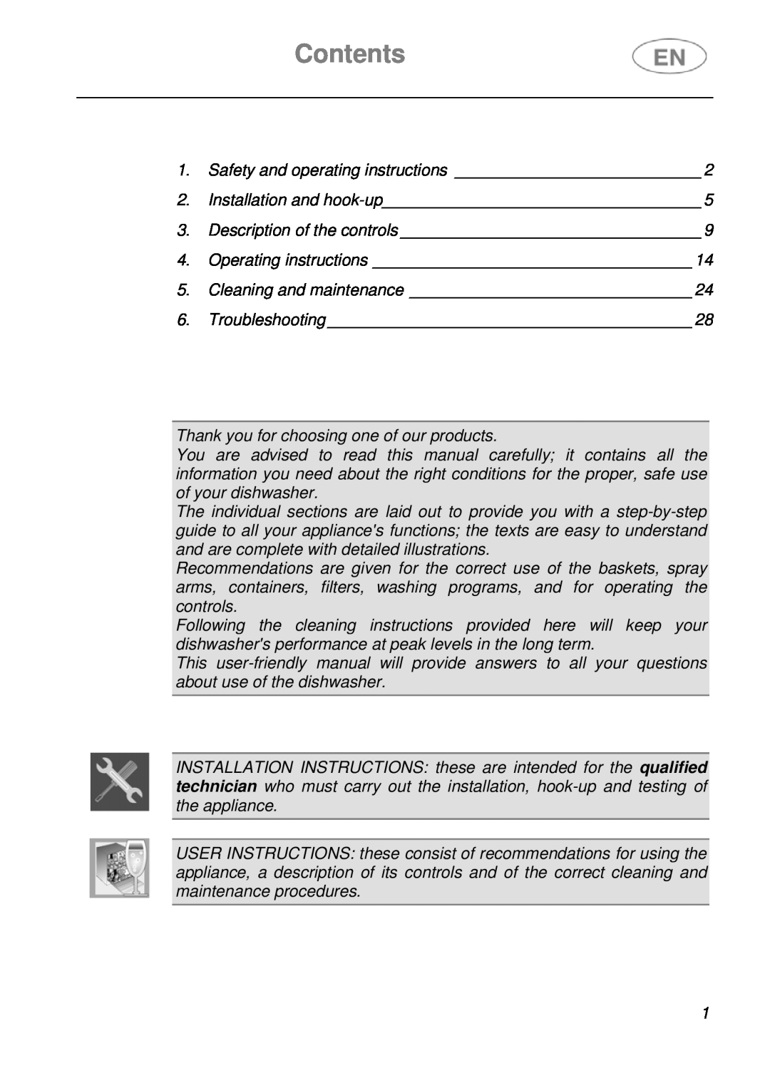 CDA WC460 manual Contents 