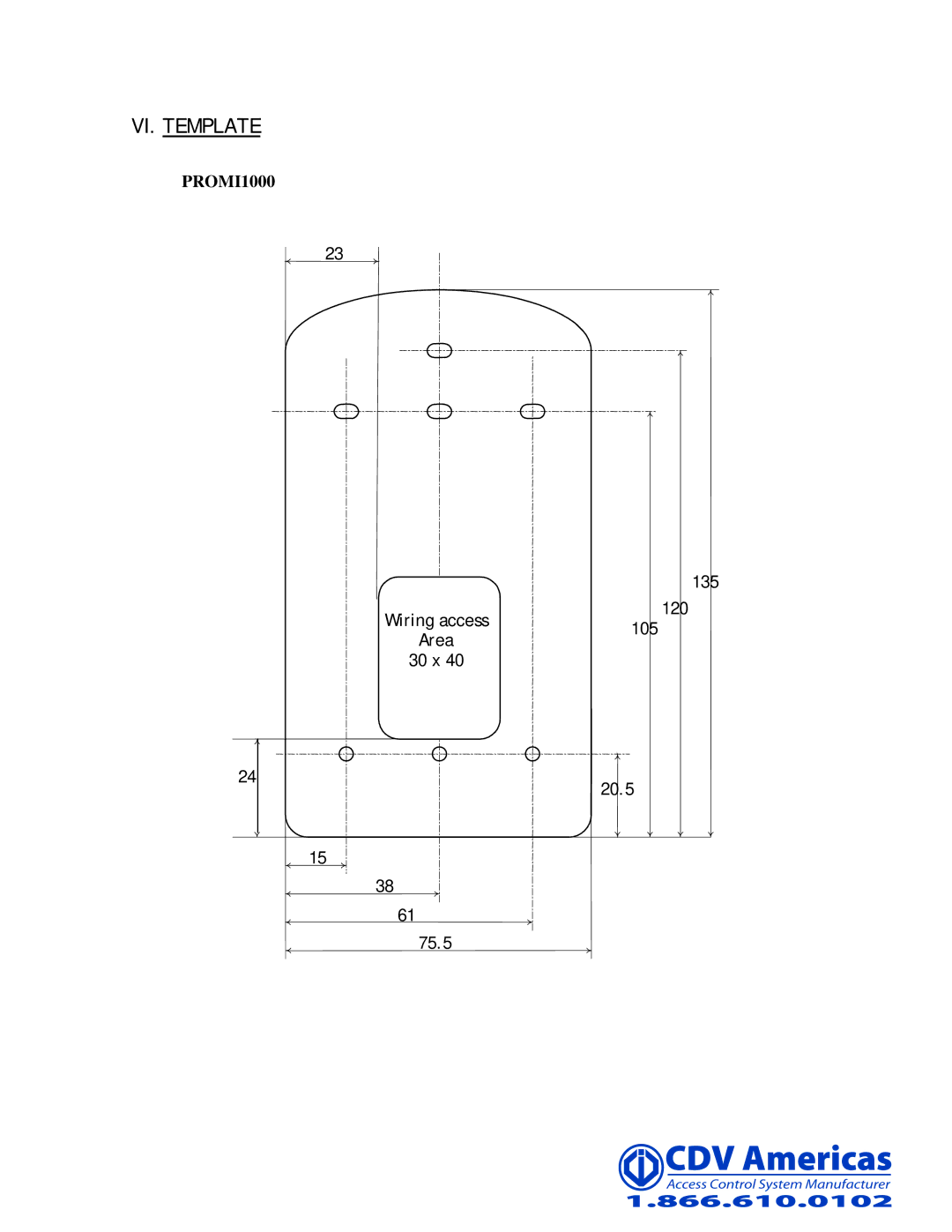 CDV Software PROMI 1000 manual VI. Template 