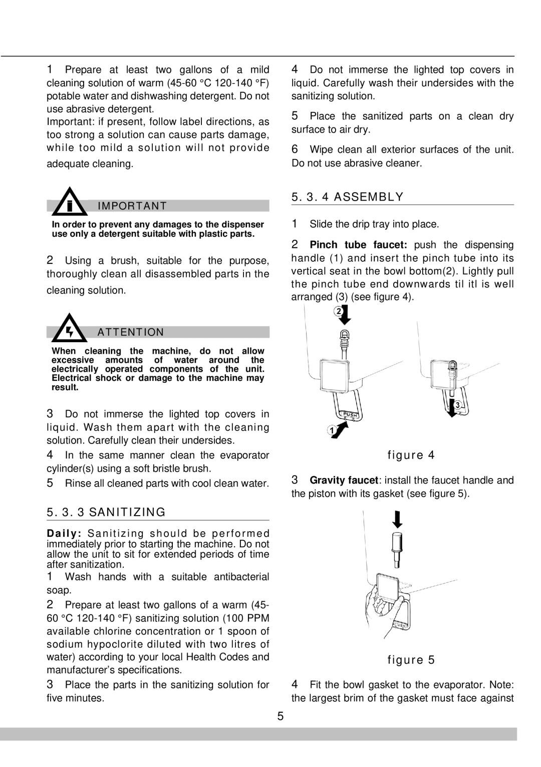 Cecilware 8/4, 8/1 manual Sanitizing, Assembly 