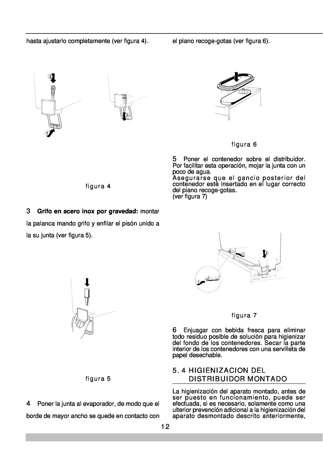 Cecilware 8/1, 8/4 manual Higienizacion Del Distribuidor Montado, figura 