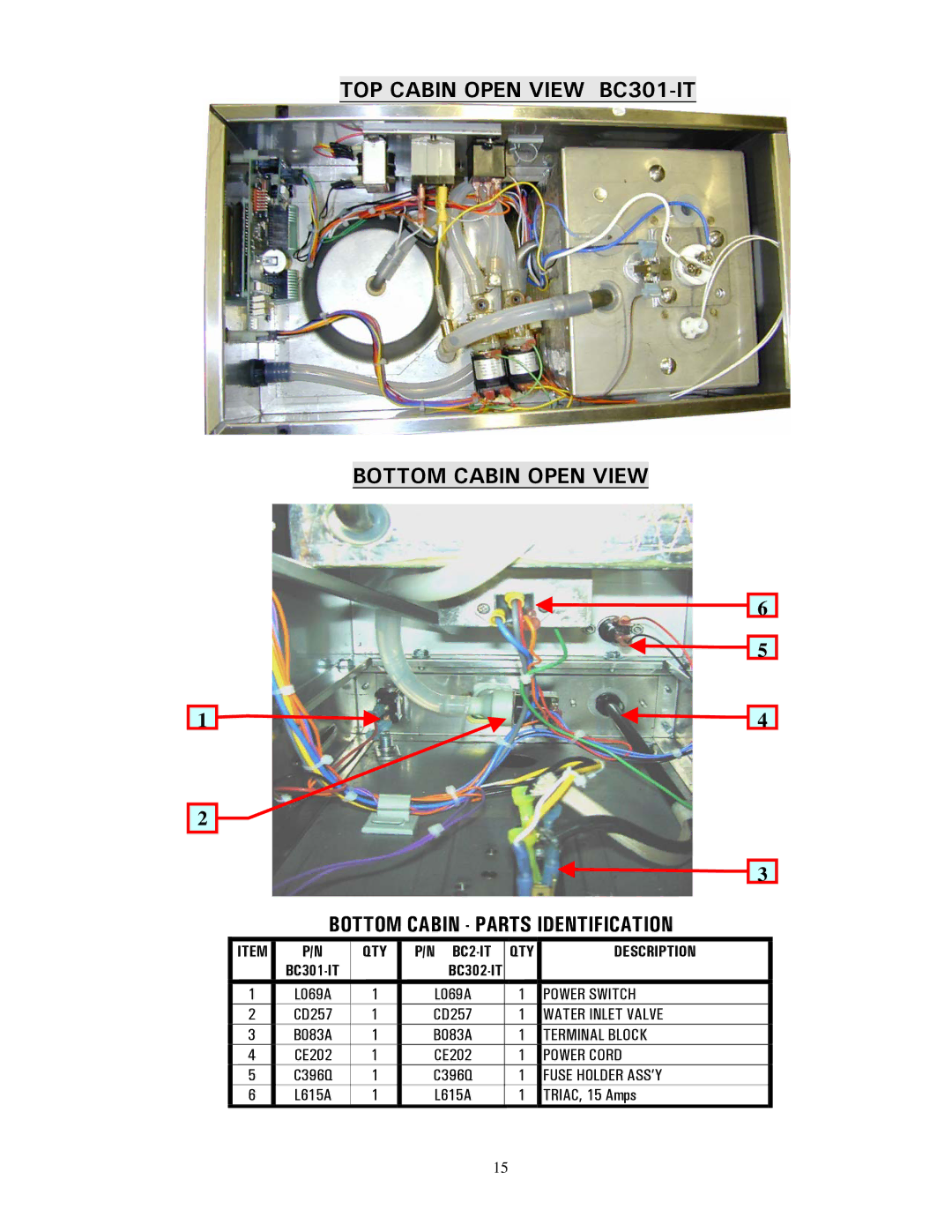 Cecilware BC301-IT, BC302-IT specifications QTY BC2-IT Description 