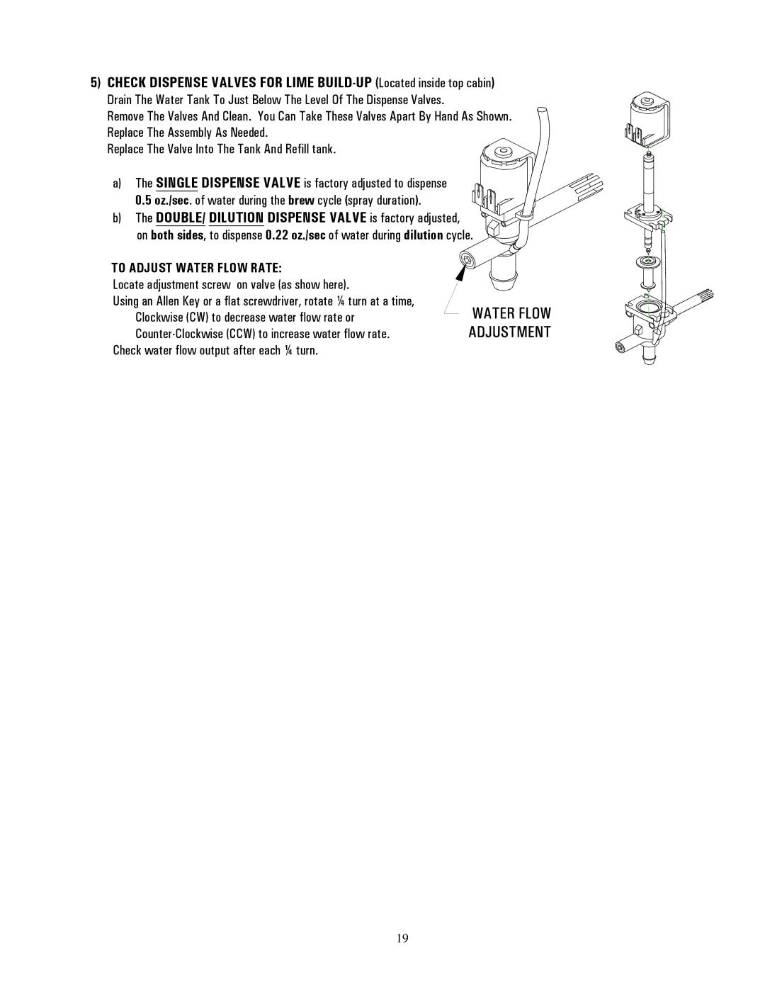 Cecilware BC301-IT, BC2-IT, BC302-IT specifications To Adjust Water Flow Rate 