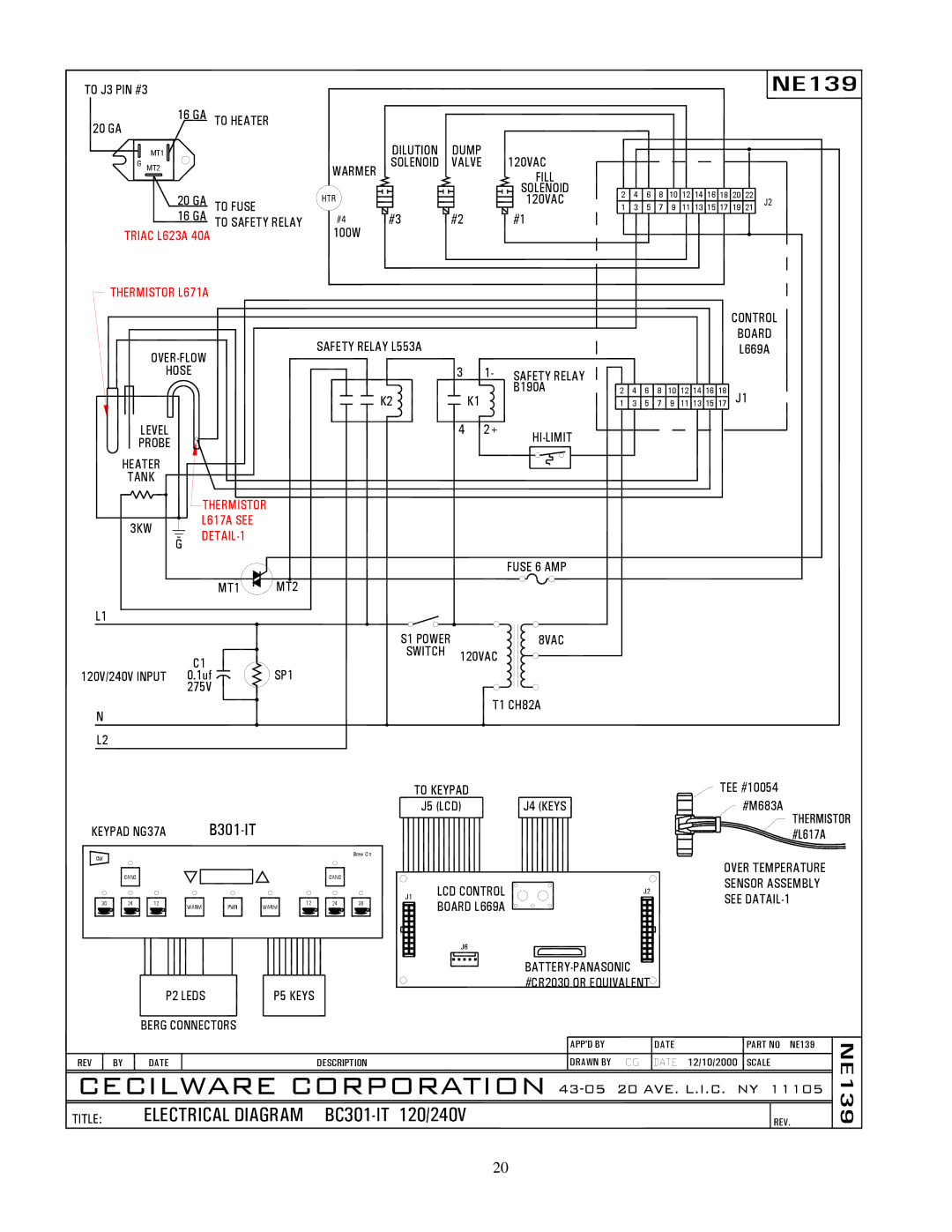 Cecilware BC302-IT, BC2-IT, BC301-IT specifications Cecilware Corporation 