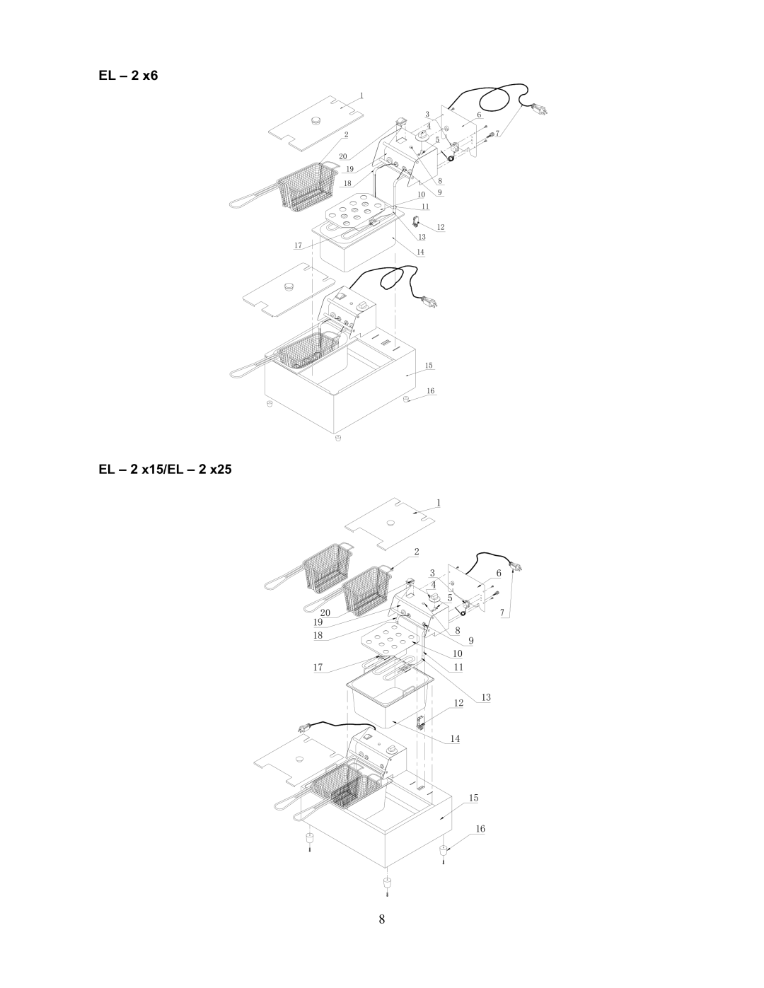 Cecilware EL-2x25, EL-2x6, EL-2x15, EL-25, EL-15, EL-6 operation manual EL 2 