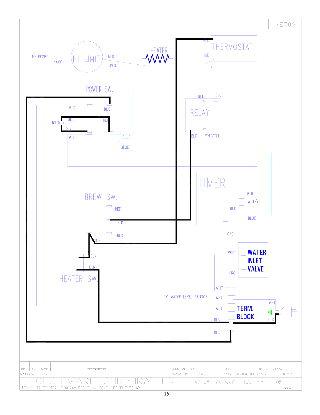 Cecilware FTC-5, FTC-10 manual 