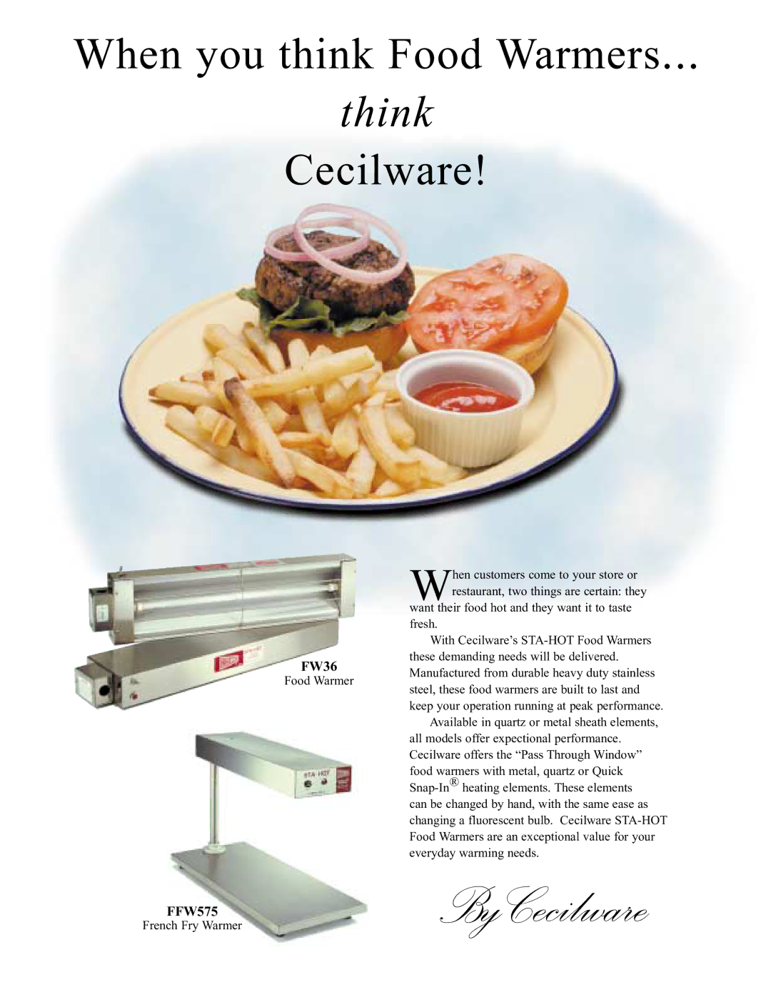 Cecilware FFW575, FW36 manual ByCecilware 