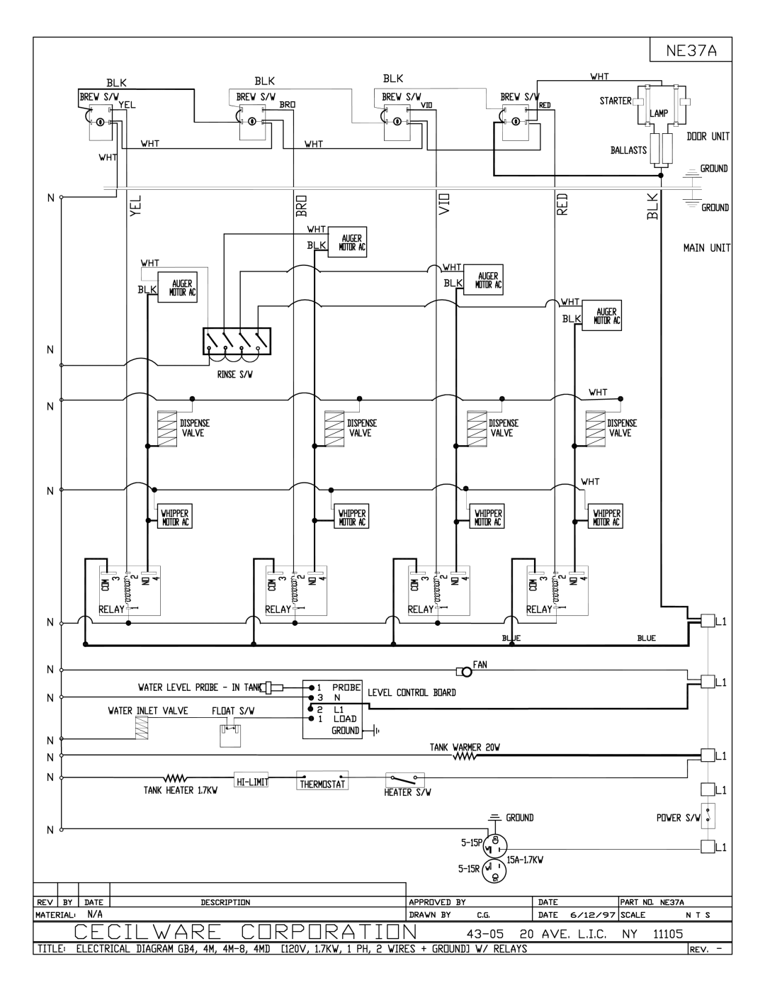 Cecilware GB5-LD-U, GB6M-10-LD-U, GB4M-5.5-LD-U, GB8M-10-LD-U operation manual 