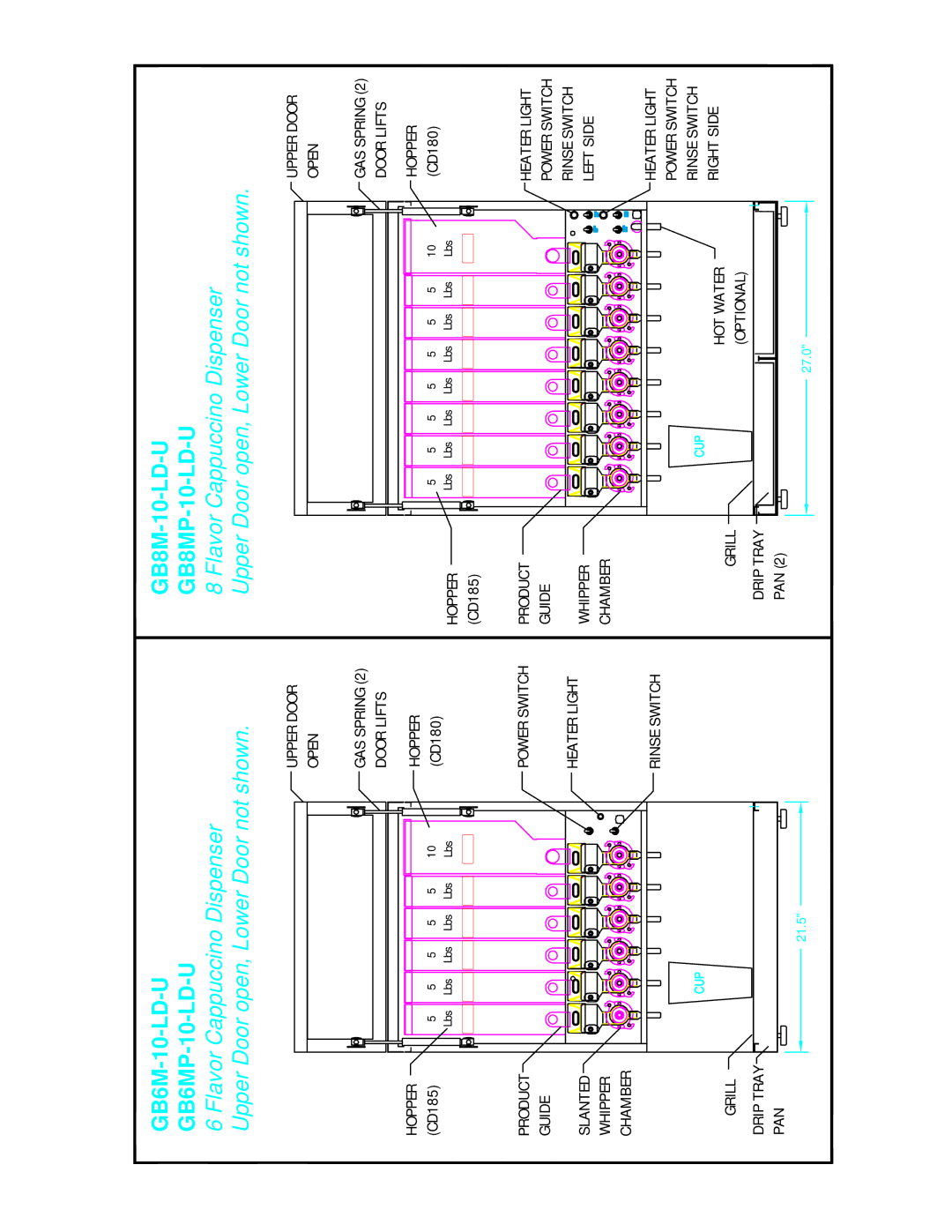 Cecilware GB8MP-10-LD-U, GB5MV-10-LD operation manual GB6MP-10-LD-U 