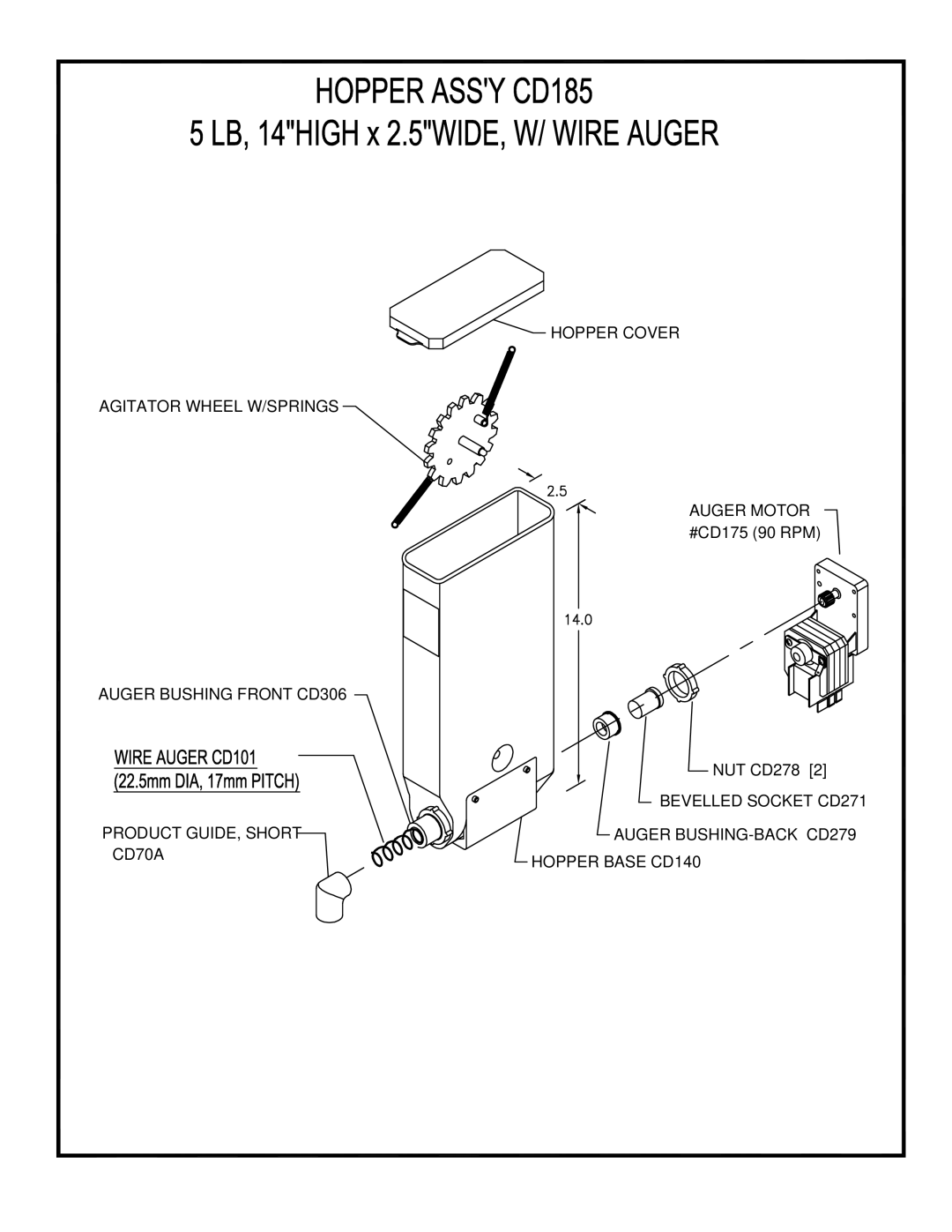 Cecilware GB6MP-10-LD-U, GB8MP-10-LD-U, GB5MV-10-LD operation manual NUT CD278 