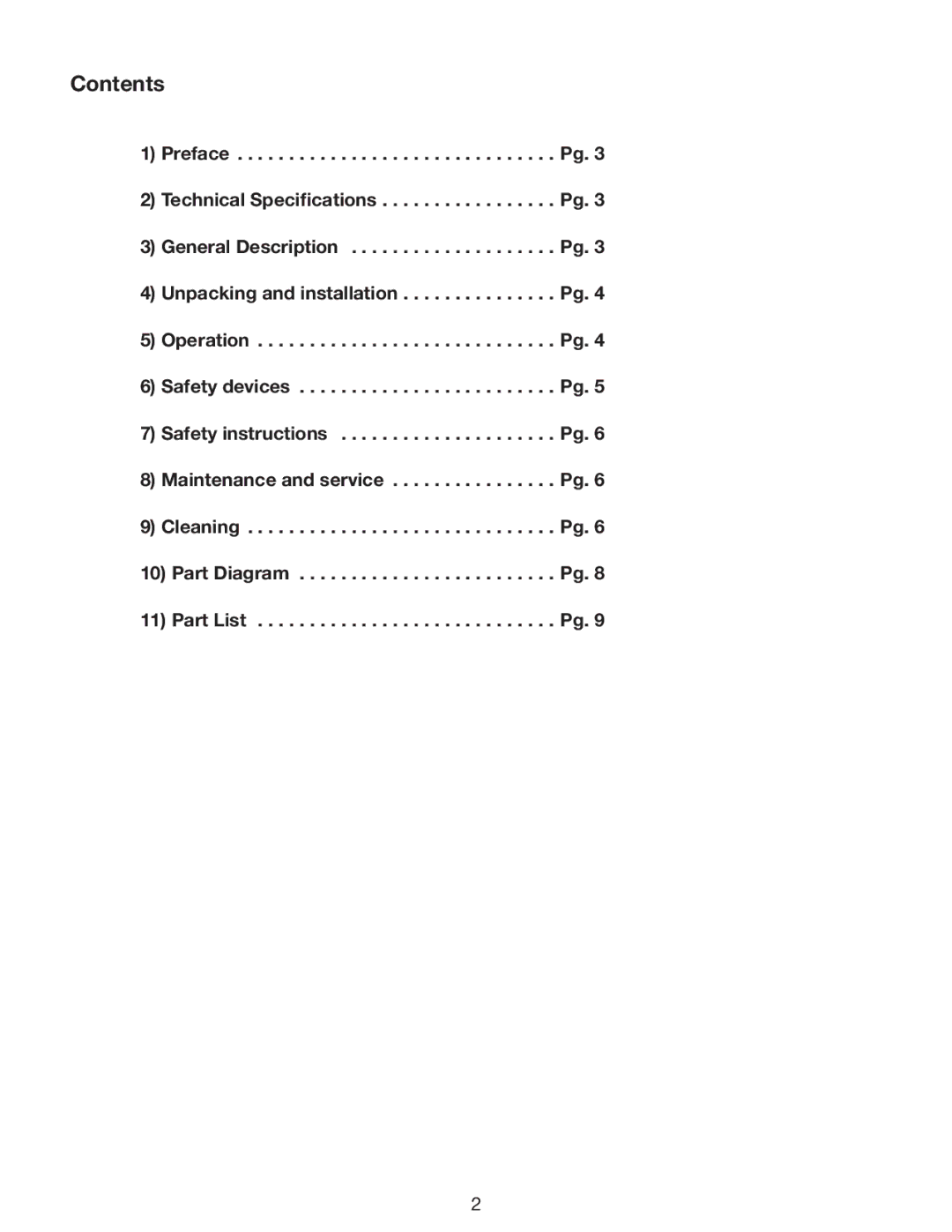 Cecilware HC-600 instruction manual Contents 