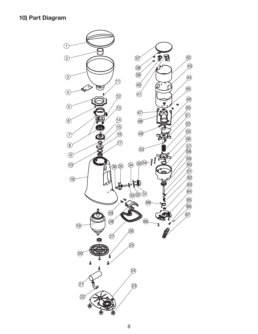 Cecilware HC-600 instruction manual Part Diagram 