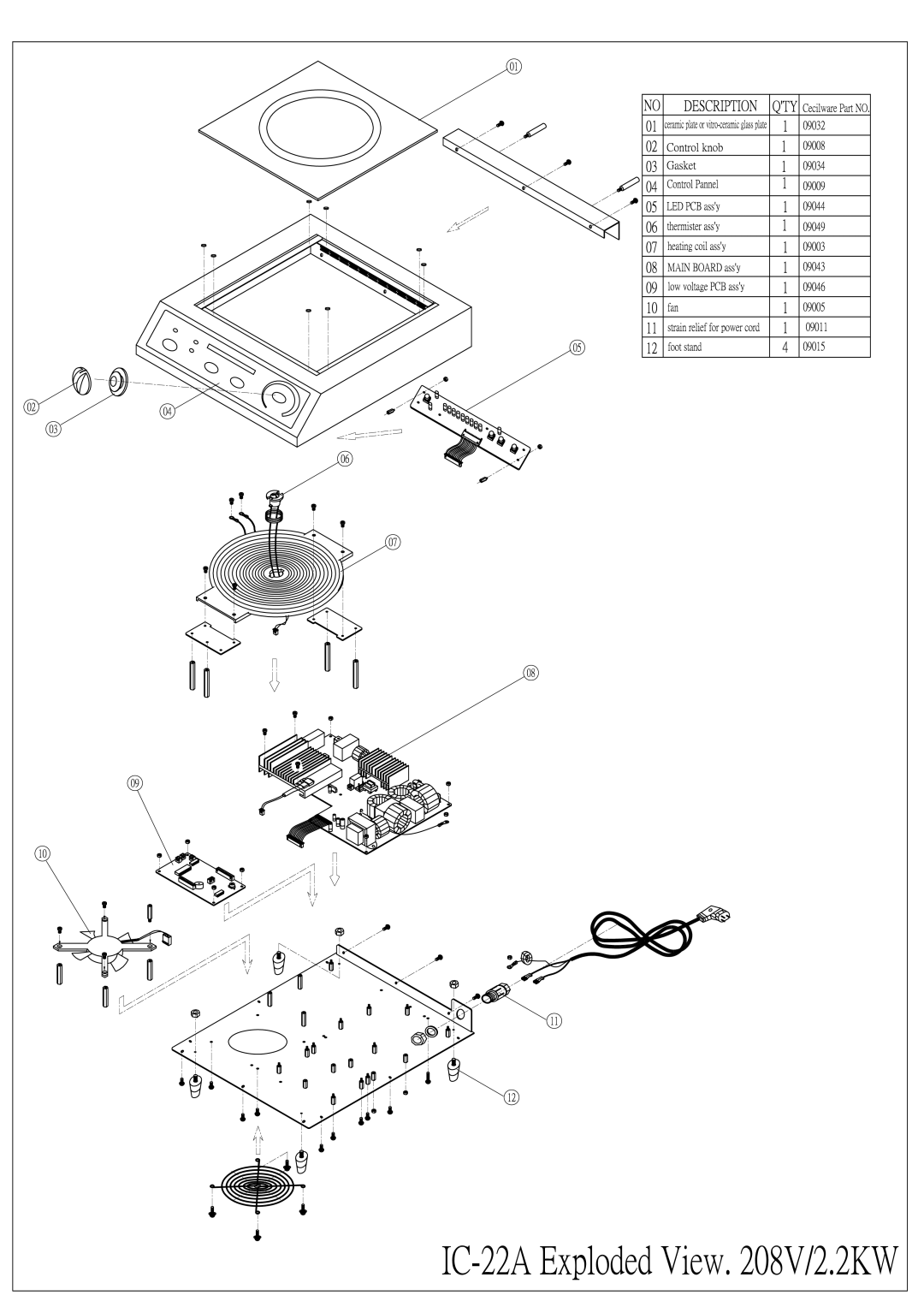 Cecilware IC-18A, IC-22A, IC-25A operation manual 